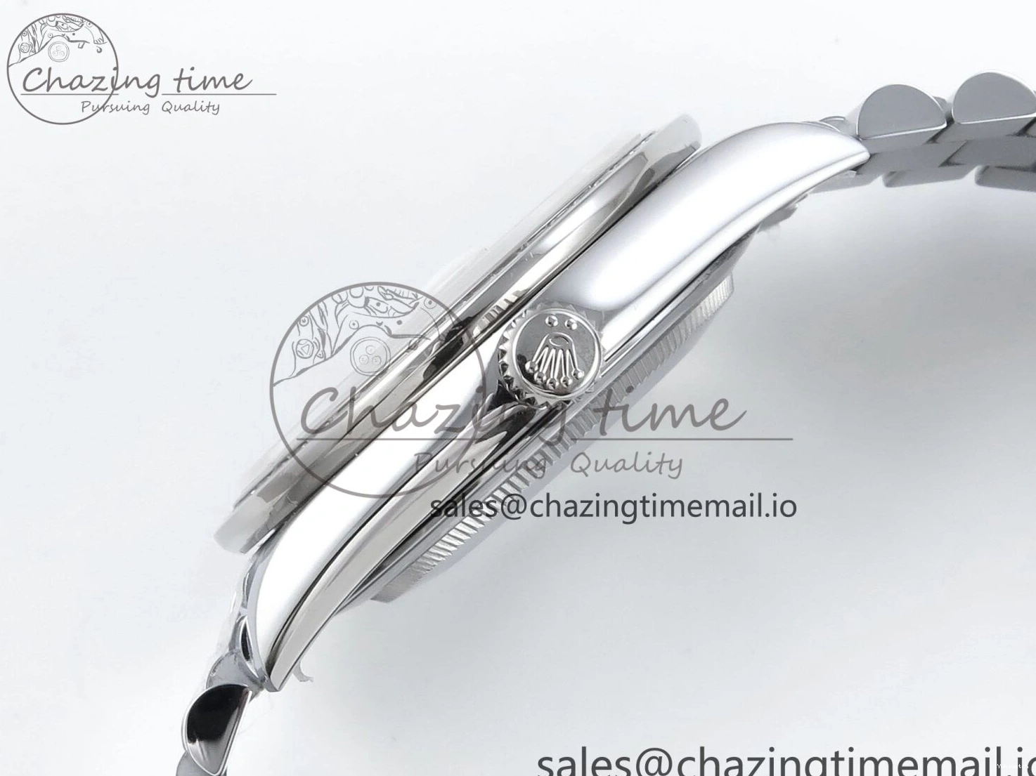 SS DayDate 1:1 Best Bezel QF A2836 40 Diamonds on Weight) Bracelet V5 (Gain Blue President Dial Diamonds Edition 0504